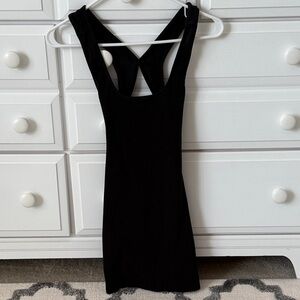 Princess Polly Black Cross-Back Mini Dress